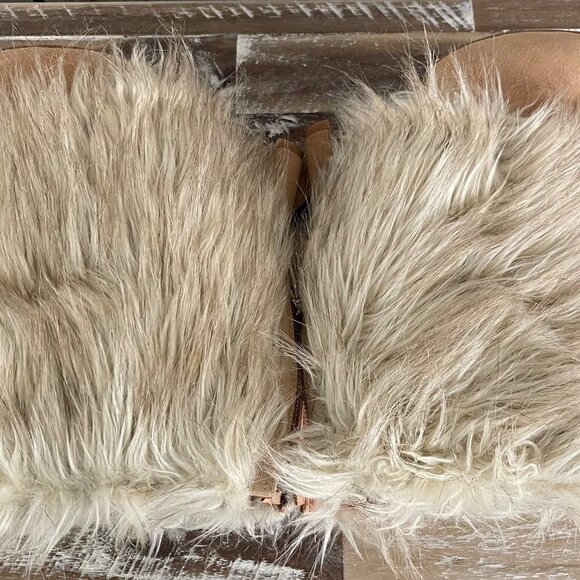 Colin Stuart Removable Faux Fur Ankle Booties Sz 7 1/2 - Picture 14 of 16